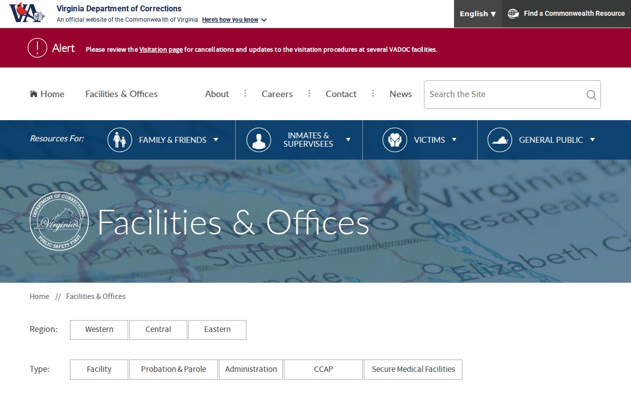 Hanover County criminal records VADOC District 41 directory